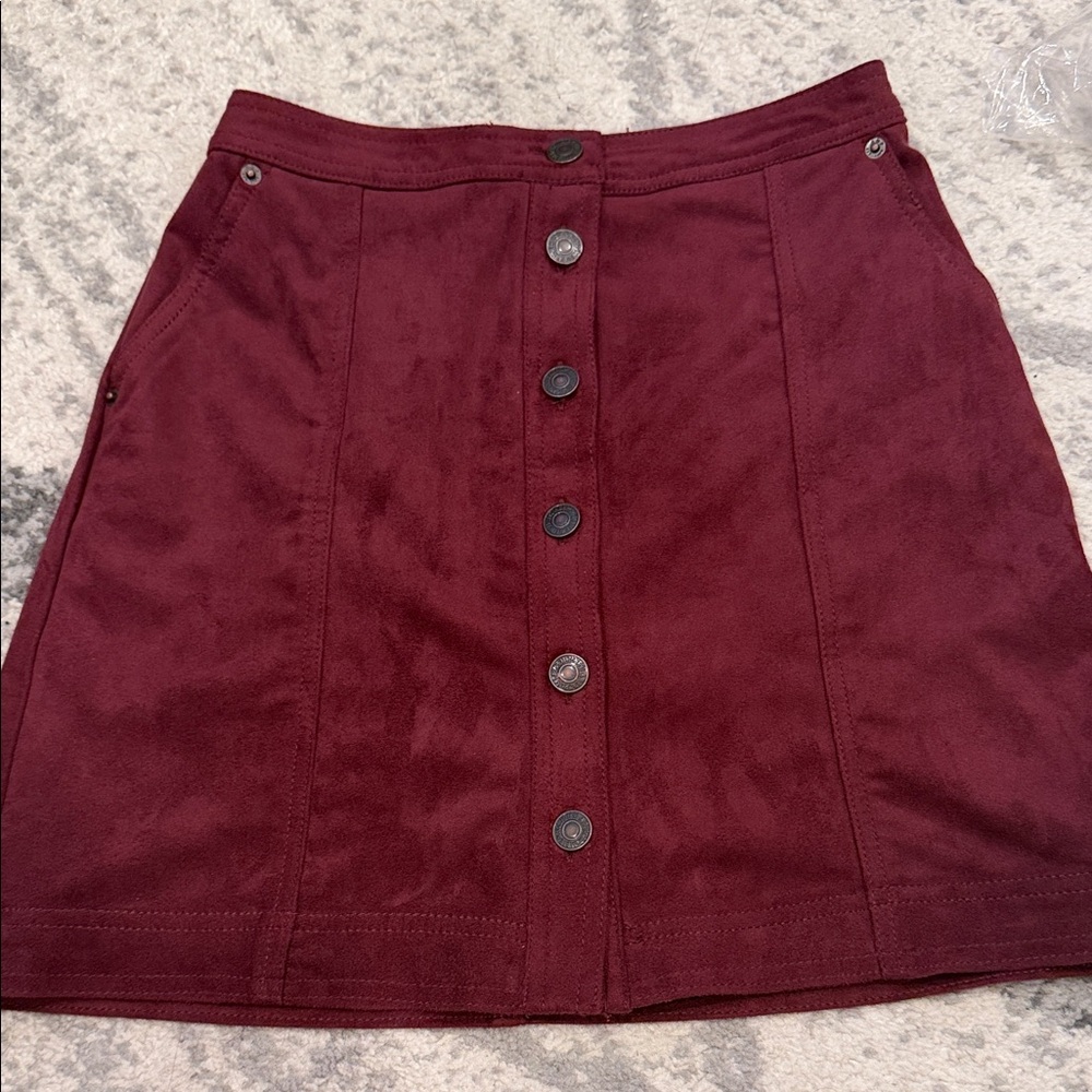 Abercrombie & Fitch Deep Red Mini Skirt